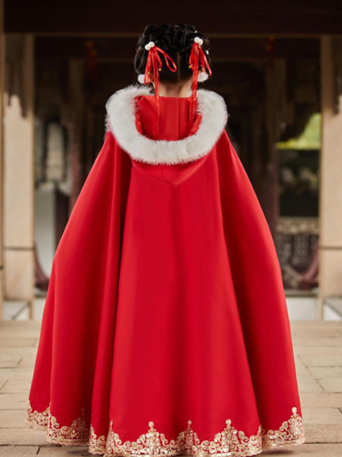 Vestido Tradicional Chino Acolchado para Niñas - Colección Otoño Invierno - Image 6