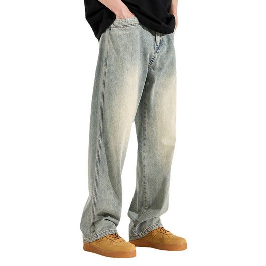 Jeans Rectos Teñidos Amarillo Barro para Hombre - Image 5
