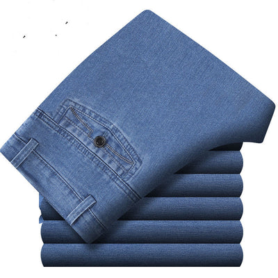 Jeans de Talle Alto con Forro de Terciopelo para Hombre - Calidez y Comodidad - Image 7