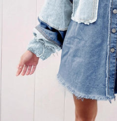 Chaqueta Denim Bloques de Color para Halloween Mujer - Image 3