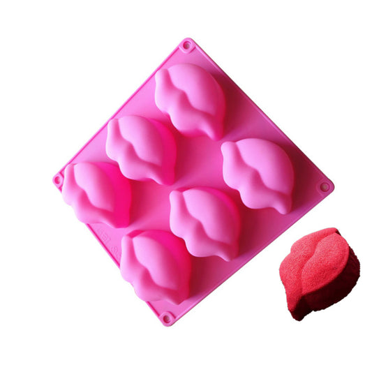Molde de Silicona 3D de Labios con 6 Cavidades para Fondant y Chocolate