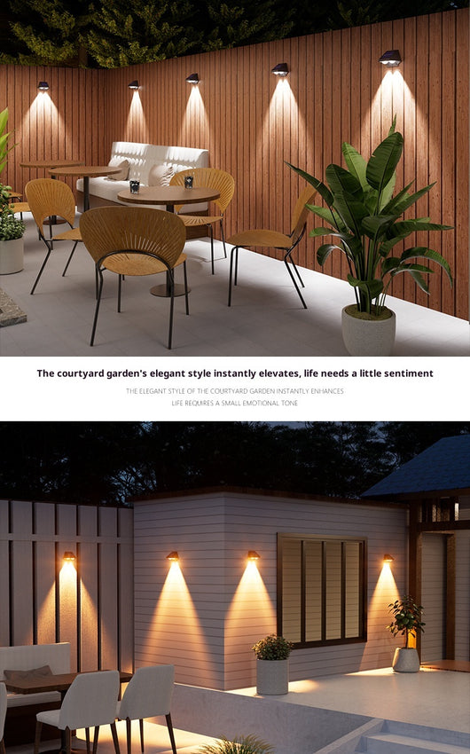 Lámpara Solar LED para Pared Exterior - Iluminación Inteligente para Jardín - Image 9
