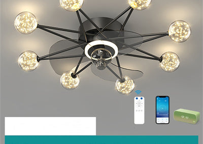 Ventilador de Techo Nórdico con Luces LED Estrelladas para Sala y Comedor - Image 8
