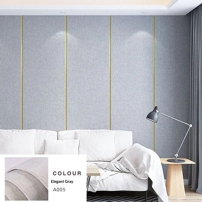 Papel Tapiz Autoadhesivo Textura Lino Reforzado para Cabecero de Cama - Image 5