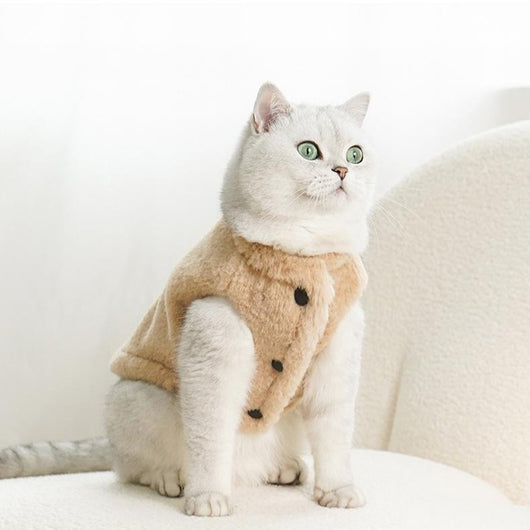 Chaleco Térmico para Gatos con Forro Polar Grueso - Abrigo Impermeable Anti-Pelusa