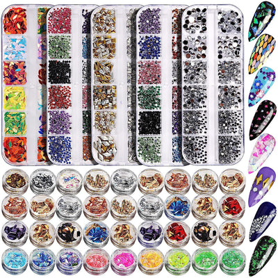 Set de Stickers Diamante AB Iridiscente Transparente - Image 7