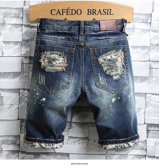 Shorts de Mezclilla Perforada para Verano - Image 10