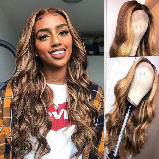Peluca Frontal de Encaje Ombre Ondas Grandes - Degradado Negro - Image 6