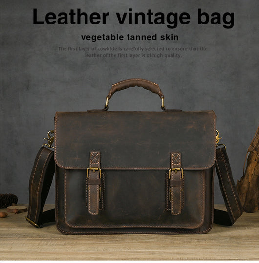 Bolso Crossbody para Laptop de Cuero Premium con Asa Simple - Image 11