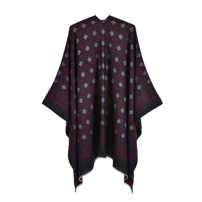 Chal Dividido Jacquard Grueso y Cálido - Estilo Europeo y Americano - Image 18