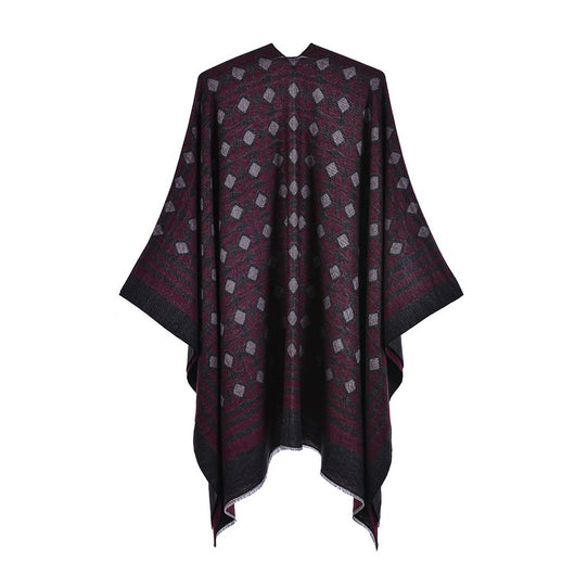 Chal Dividido Jacquard Grueso y Cálido - Estilo Europeo y Americano - Image 18