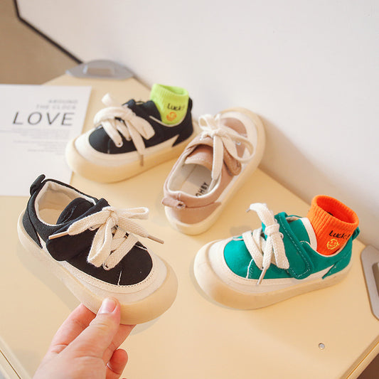 Zapatos Casuales Infantiles con Velcro y Suela Flexible
