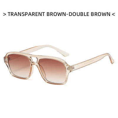 Gafas de Sol Retro Puente Doble Poligonales Unisex - Image 14