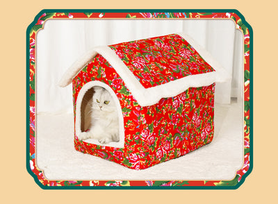 Casa Cálida para Gatos Estilo Chino - Refugio Cerrado para Todas las Estaciones - Image 13