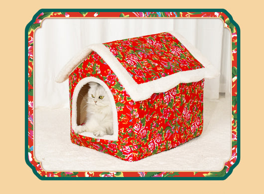 Casa Cálida para Gatos Estilo Chino - Refugio Cerrado para Todas las Estaciones - Image 13