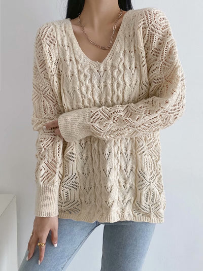 Suéter Calado Otoño Suelto para Mujer Casual - Image 13