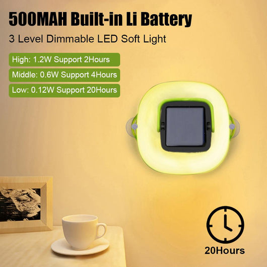 Linterna Solar Camping Plegable IP68 - Luz LED Recargable USB para Tienda de Campaña - Image 3