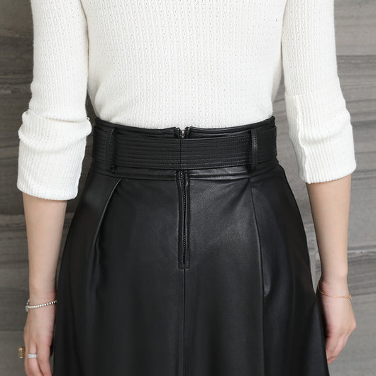 Falda de Cuero Haining Media Pierna para Primavera - Image 12