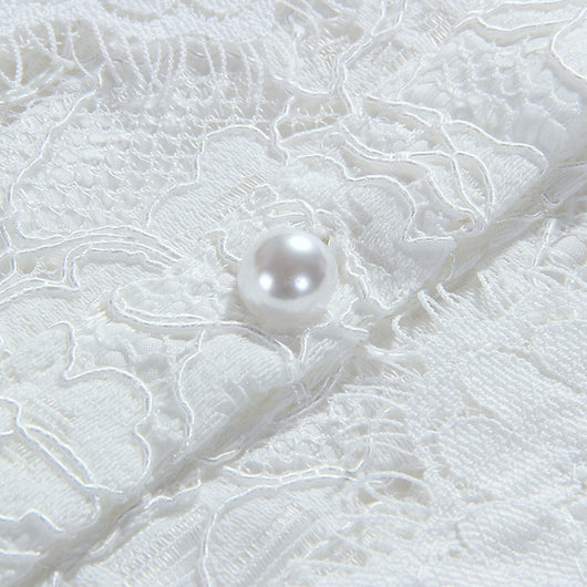 Traje de Encaje Blanco Elegante para Mujer - Image 18