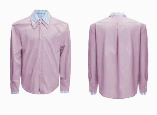 Camisa de Hombre con Parches Contrastantes y Rayas - Image 16