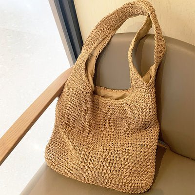 Bolsa de Playa Tejida a Mano - Bolso de Hombro Verano Capacidad Grande - Image 14