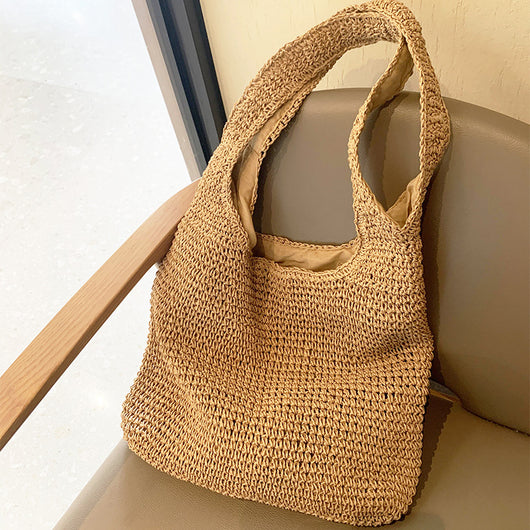 Bolsa de Playa Tejida a Mano - Bolso de Hombro Verano Capacidad Grande - Image 14