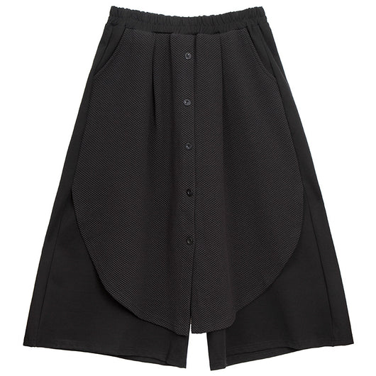 Pantalones Anchos Patchwork Irregular Casuales para Mujer - Image 3