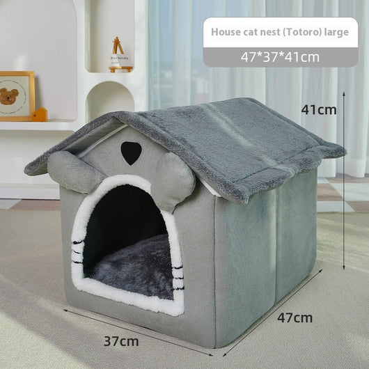 Cama Térmica para Mascotas - Casa Acogedora 4 Estaciones Desmontable y Lavable - Image 7