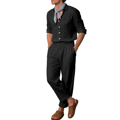 Conjunto de Dos Piezas: Camisa Suelta de Manga Larga y Pantalón Cómodo - Image 16