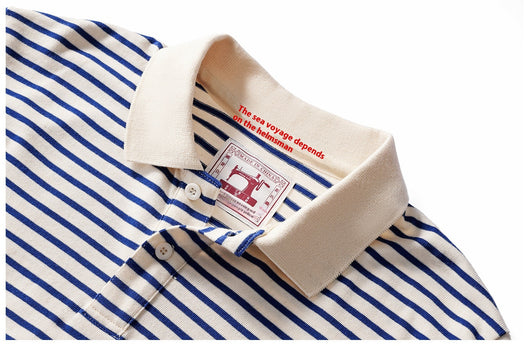 Camisa de Algodón a Rayas con Cuello Solapa para Hombre - Image 16