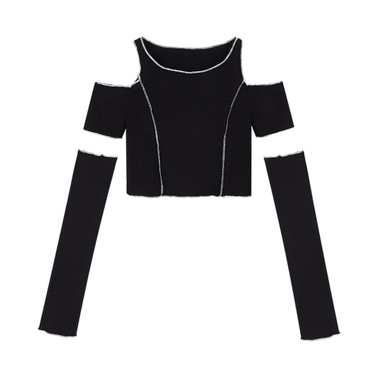 Camiseta Negra Estampada para Mujer - Diseño Atrevido Verano