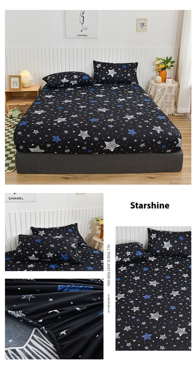 Juego de Sábana Ajustable y Funda de Almohada Estampada Suave - Image 18