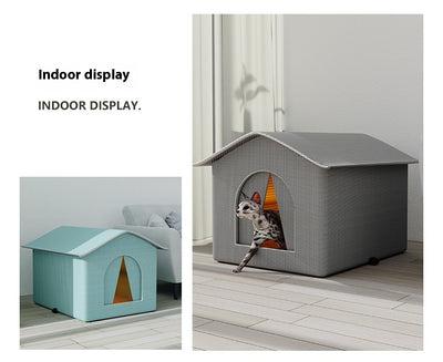 Casa Térmica Impermeable para Gatos Callejeros - Refugio de Invierno - Image 12