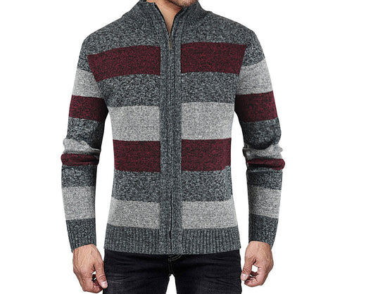 Cardigan Raglan Tallas Grandes para Hombre - Suéter Bicolor Manga Larga - Image 4