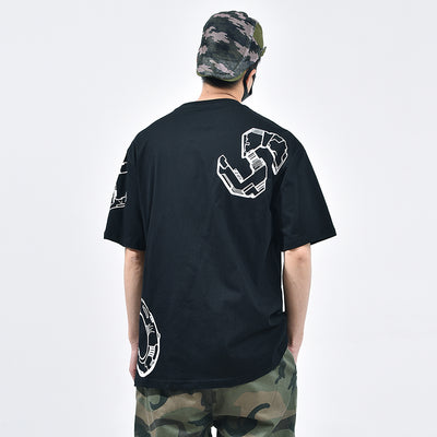 Camiseta de Algodón con Letras 3D Irregulares Estampadas - Image 10