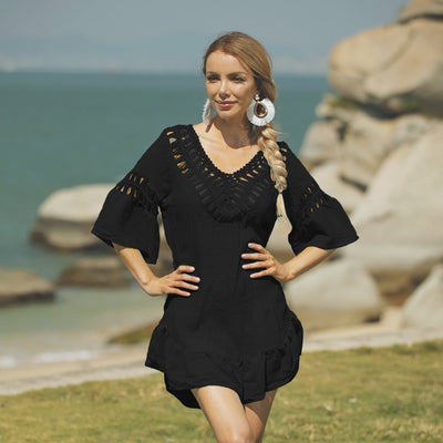 Pareo Playero Elegante con Espalda Descubierta y Detalles de Borlas - Image 8