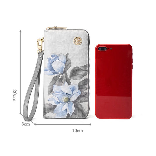Billetera Étnica de Cuero con Estampado y Cierre para Mujer - Image 2