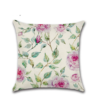 Almohada Decorativa Flor Tropical Flamenco Hibisco Lino - Image 21