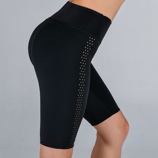 Shorts de Yoga Transpirables Ajustados con Diseño Hueco