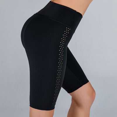 Shorts de Yoga Transpirables Ajustados con Diseño Hueco