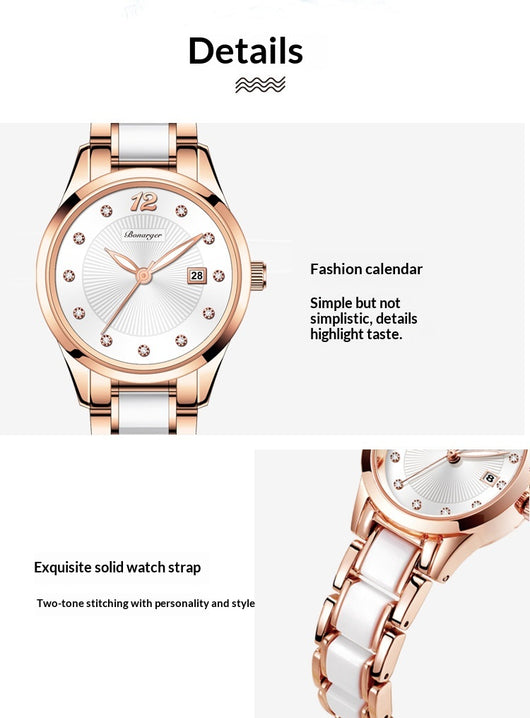 Reloj Elegante para Mujer Cerámica Resistente al Agua Diseño Minimalista - Image 29