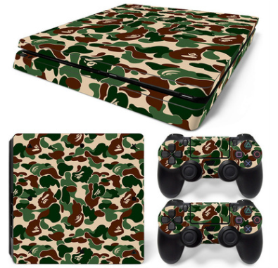 Hot pink and black leopard print skin set for PS4 Slim console and two controllers. - Image 19
