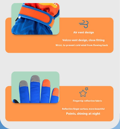 Guantes Térmicos Acolchados para Niños con Diseño de Dinosaurio - Image 12