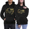 Sudadera con Capucha Estampado Rey y Reina para Parejas