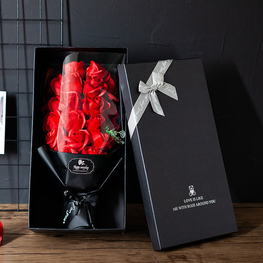 Ramo de 18 Rosas de Jabón en Caja de Regalo - Image 12