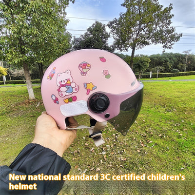 Casco Moto Eléctrica con Protección Solar para Niños y Niñas - Image 28