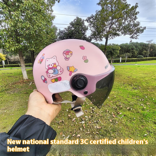 Casco Moto Eléctrica con Protección Solar para Niños y Niñas - Image 28