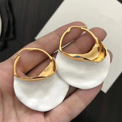 Aretes Retro Grandes Estéreo para Mujer - Image 2
