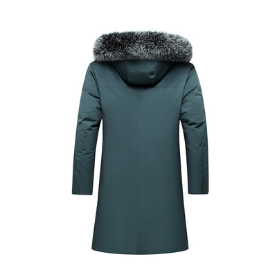 Abrigo Acolchado Hombre con Cuello de Piel de Zorro - Impermeable y Cálido - Image 4