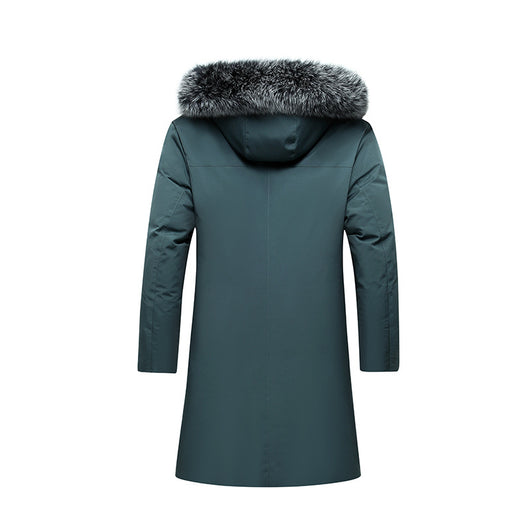 Abrigo Acolchado Hombre con Cuello de Piel de Zorro - Impermeable y Cálido - Image 4